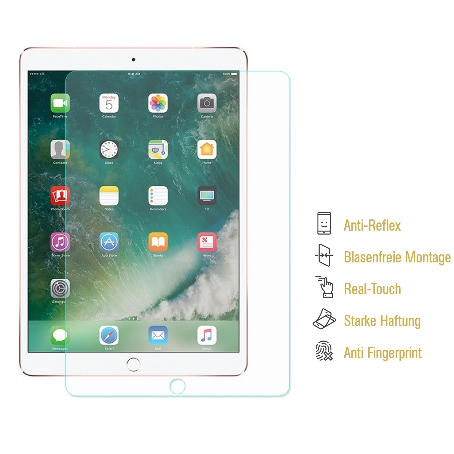 PROTECTORKING 4x iPad Schutzfolie 12.9 Apple ENTSPIEGELT 2017) 2015/ MATT Pro Displayschutzfolie(für