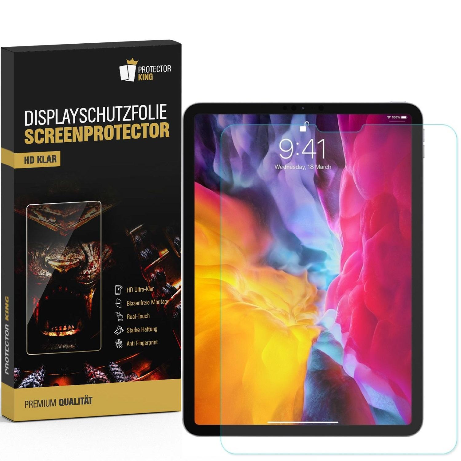 PROTECTORKING 2x Displayschutzfolie Schutzfolie 2019 HD 2022) KLAR iPad Displayschutzfolie(für 12.9 2018 Pro Apple 2020