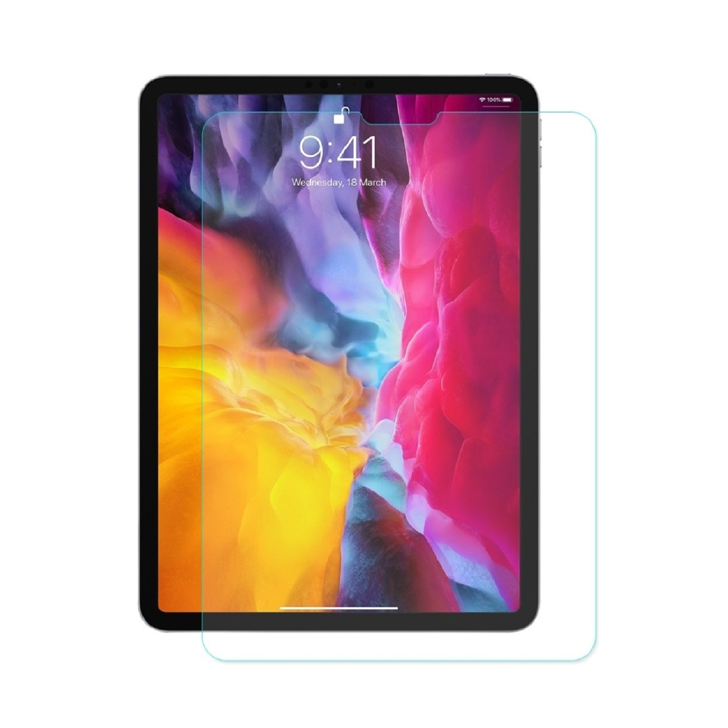 2020 12.9 Pro 2018 2019 Apple Displayschutzfolie(für Schutzfolie 3x Displayschutzfolie PROTECTORKING HD iPad 2022) KLAR