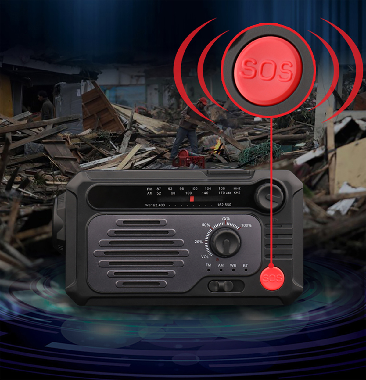 JTC 228WB Radio, FM, Bluetooth, schwarz