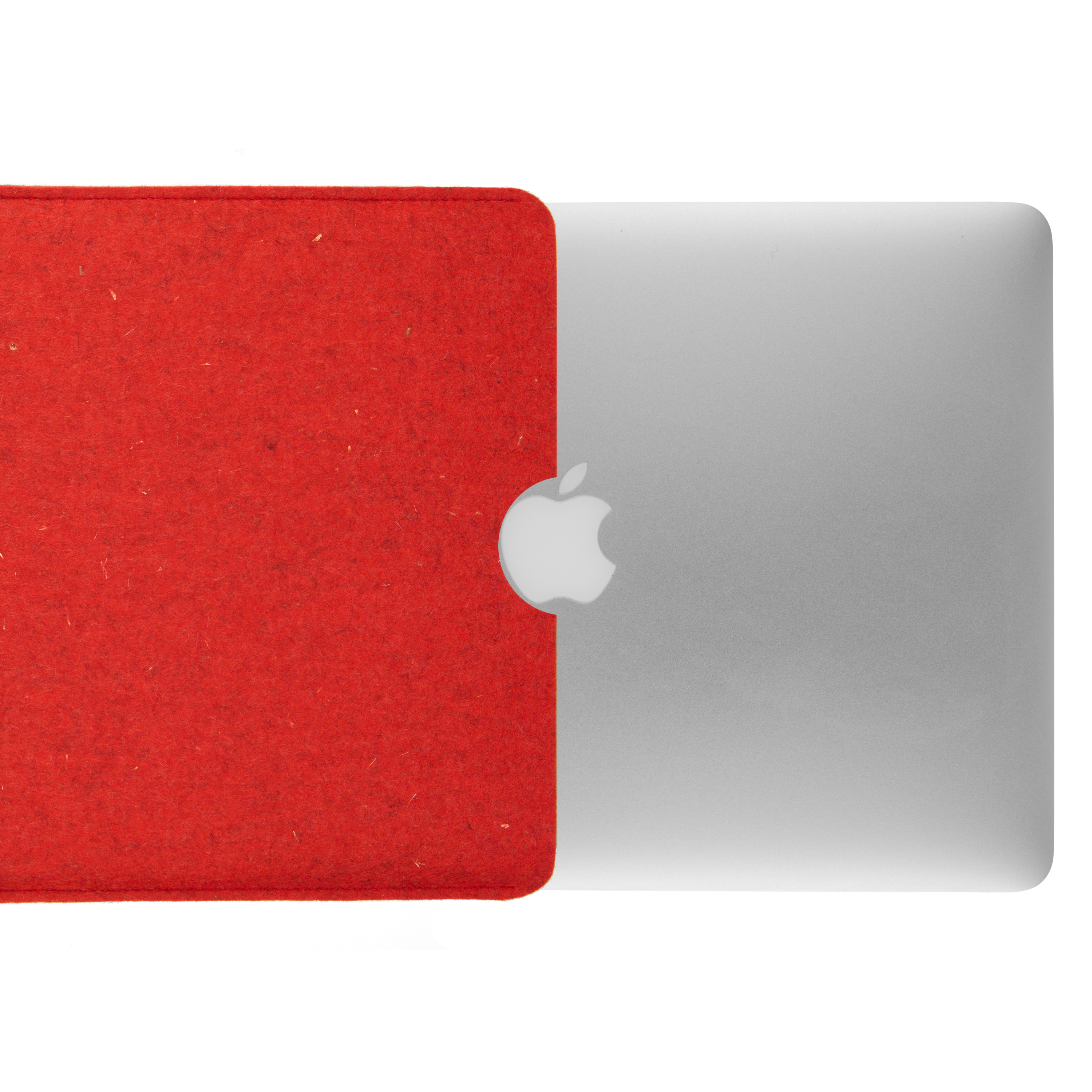 Sleeve (100% rot Filz Apple für COVERKINGZ Notebook Laptop Tasche Schurwolle),