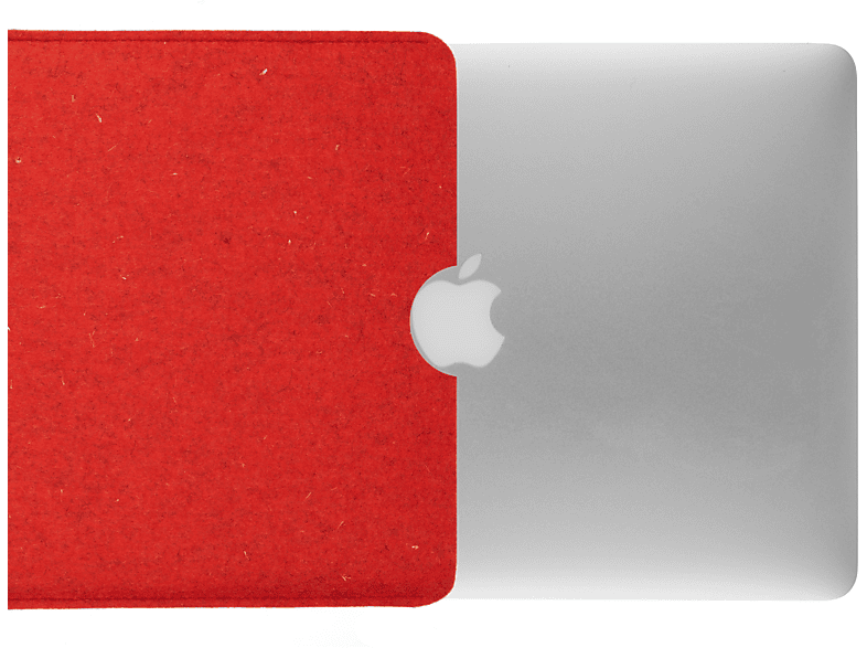 COVERKINGZ Laptop Tasche rot Apple (100% Schurwolle), Notebook Filz Sleeve für