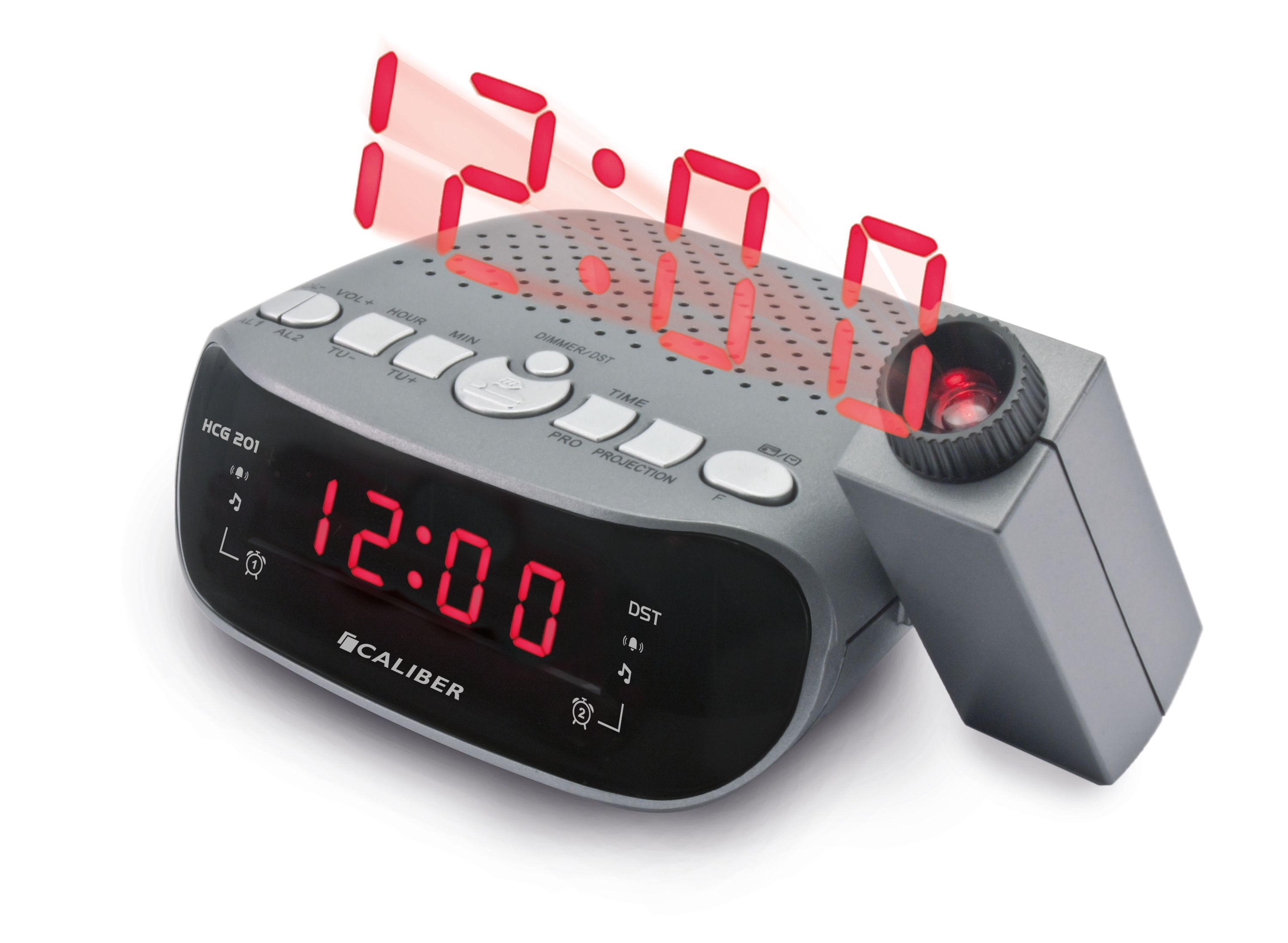 FM, Radio-Uhr, Bluetooth, Grau CALIBER HCG201