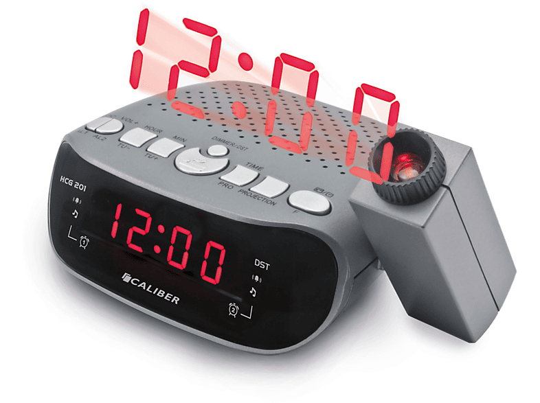 CALIBER HCG201 Radio-Uhr, FM, Bluetooth, Grau