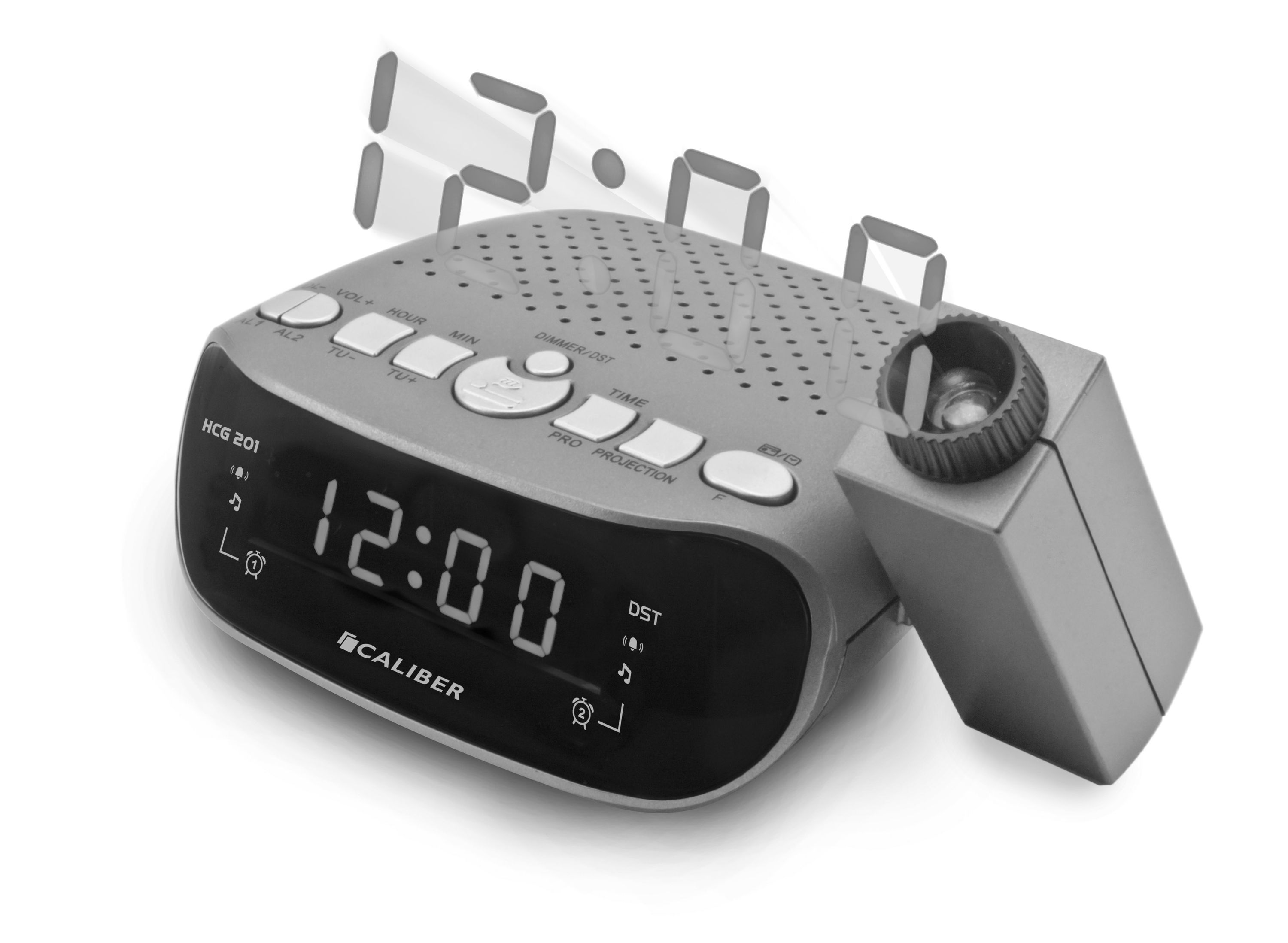 CALIBER HCG201 Radio-Uhr, FM, Bluetooth, Grau