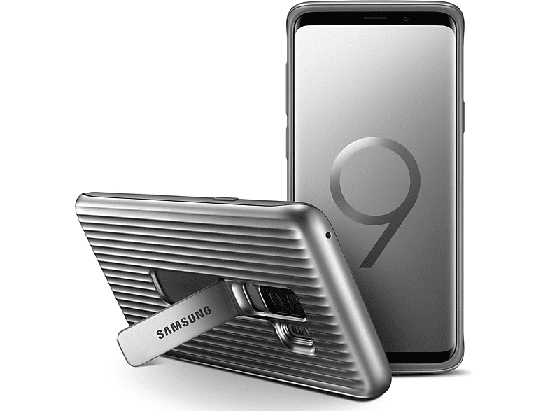 Plus, SAMSUNG Silber Cover Series, Galaxy Backcover, Samsung, S9 Standing