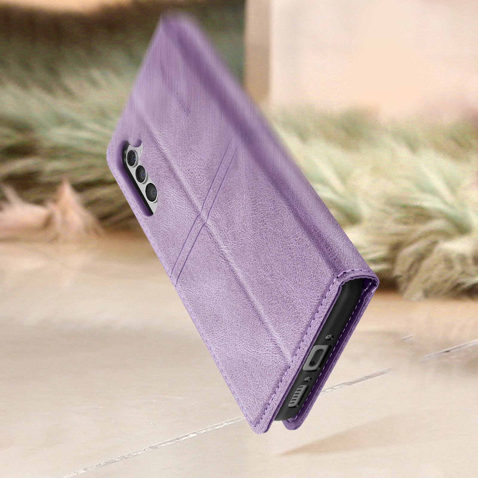 AVIZAR Smoked Series, Bookcover, Samsung, A34 5G, Violett Galaxy