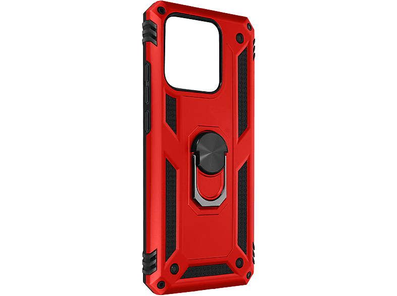 AVIZAR Stoßfeste Handyhülle mit Ring Series, Backcover, Xiaomi, 13 Pro, Rot