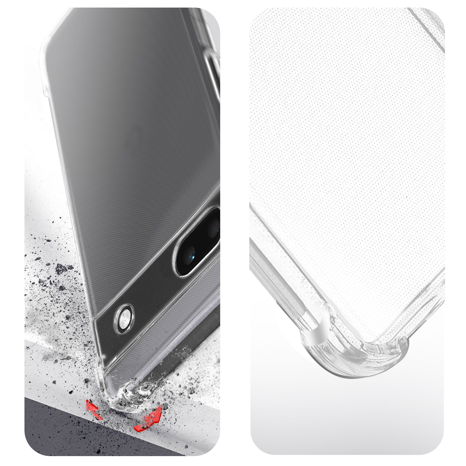 AVIZAR Premium Transparent Series, + Hülle Folie Pixel 6a, Schutz-Set: Backcover, Google