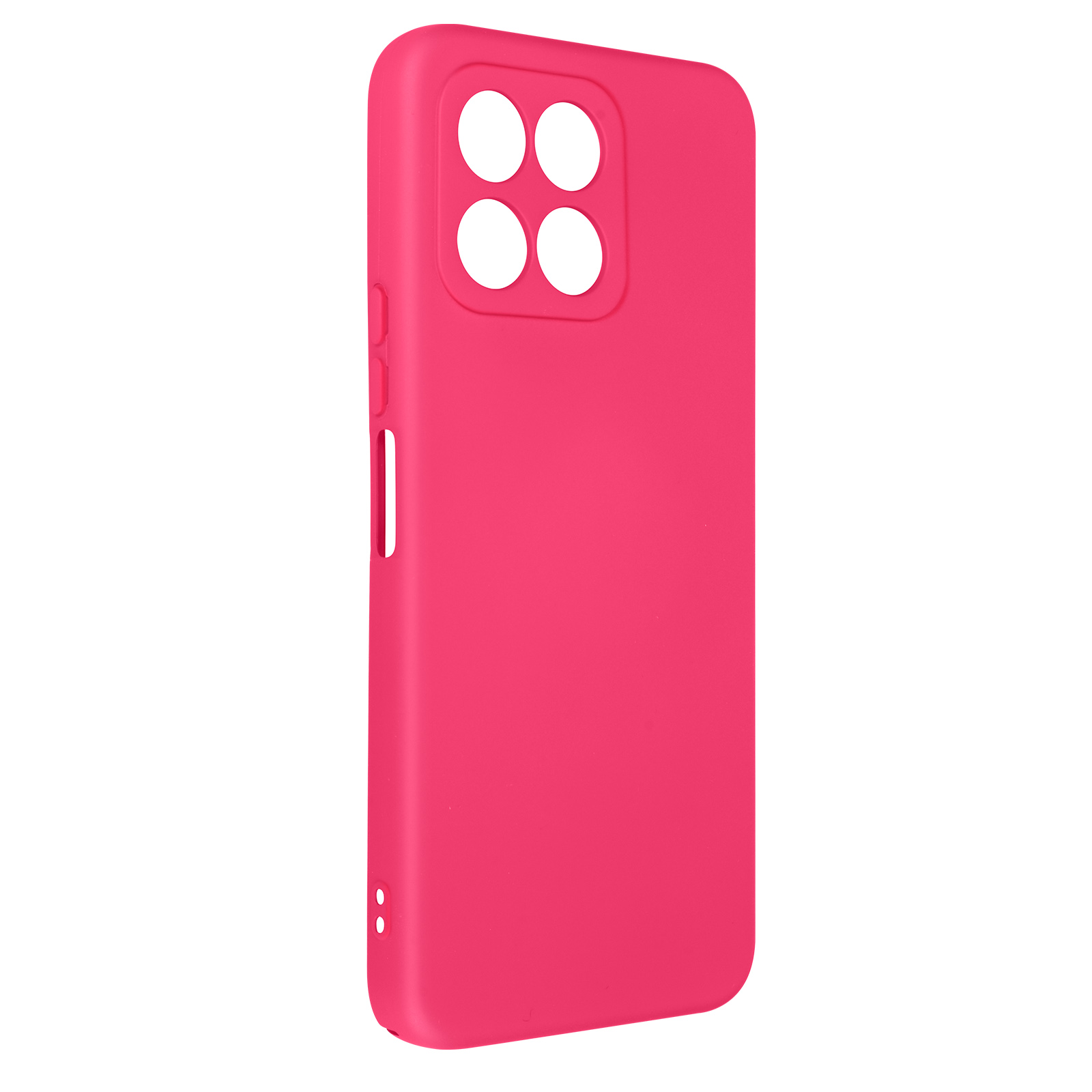 Een roze telefoonhoesje.