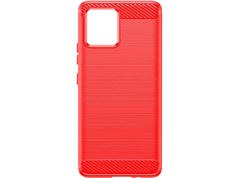 AVIZAR Carbrush Series, Backcover, Motorola, Moto G72, Rot