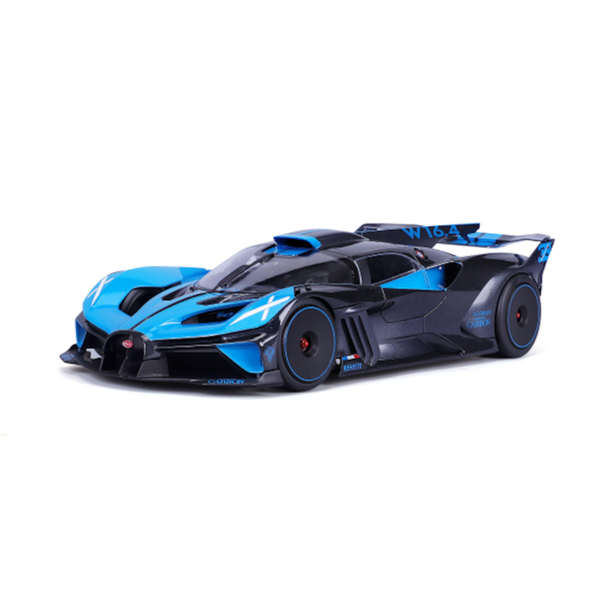 BBURAGO 18-38306 - Modellauto - 1:43) Bolide (blau, Bugatti Maßstab Spielzeugauto