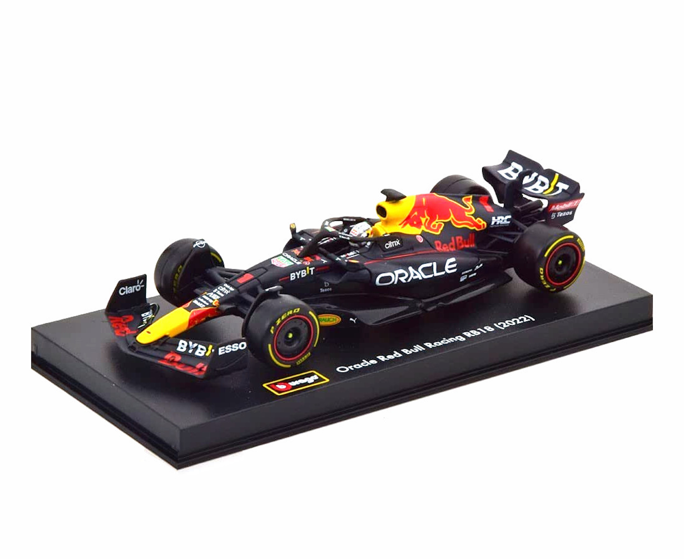 BBURAGO 18-38062 Helm, F1 Red - Verstappen #1 1:43) RB18 Bull Racing - (mit Modellauto Maßstab Spielzeugauto