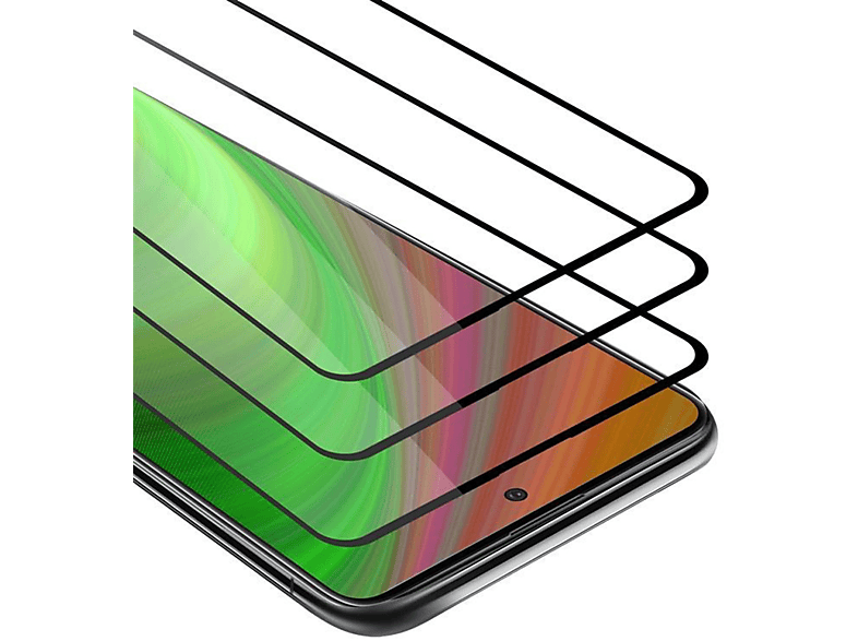 CADORABO 3x Vollbild Schutzglas Tempered Schutzfolie(für Samsung Galaxy A51 5G)