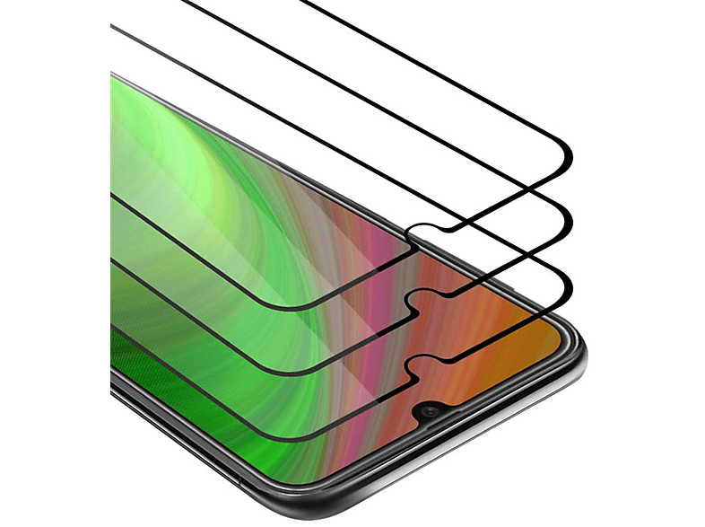 CADORABO 3x Vollbild Schutzglas Tempered Schutzfolie(für Samsung Galaxy M21 / M30s)