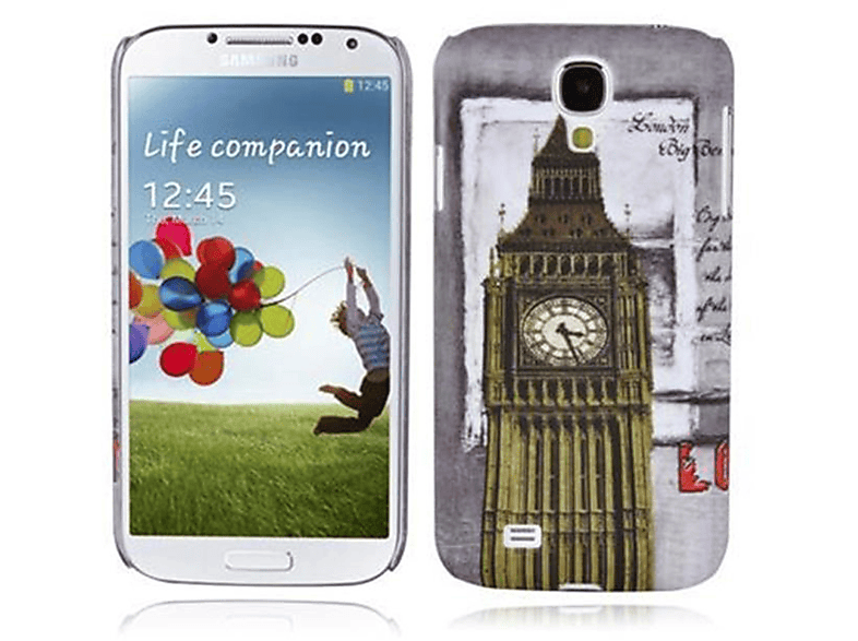 CADORABO Hülle - im BEN BIG Schutzhülle Backcover, Design, trendigen Samsung, Hard Galaxy S4, LONDON Case