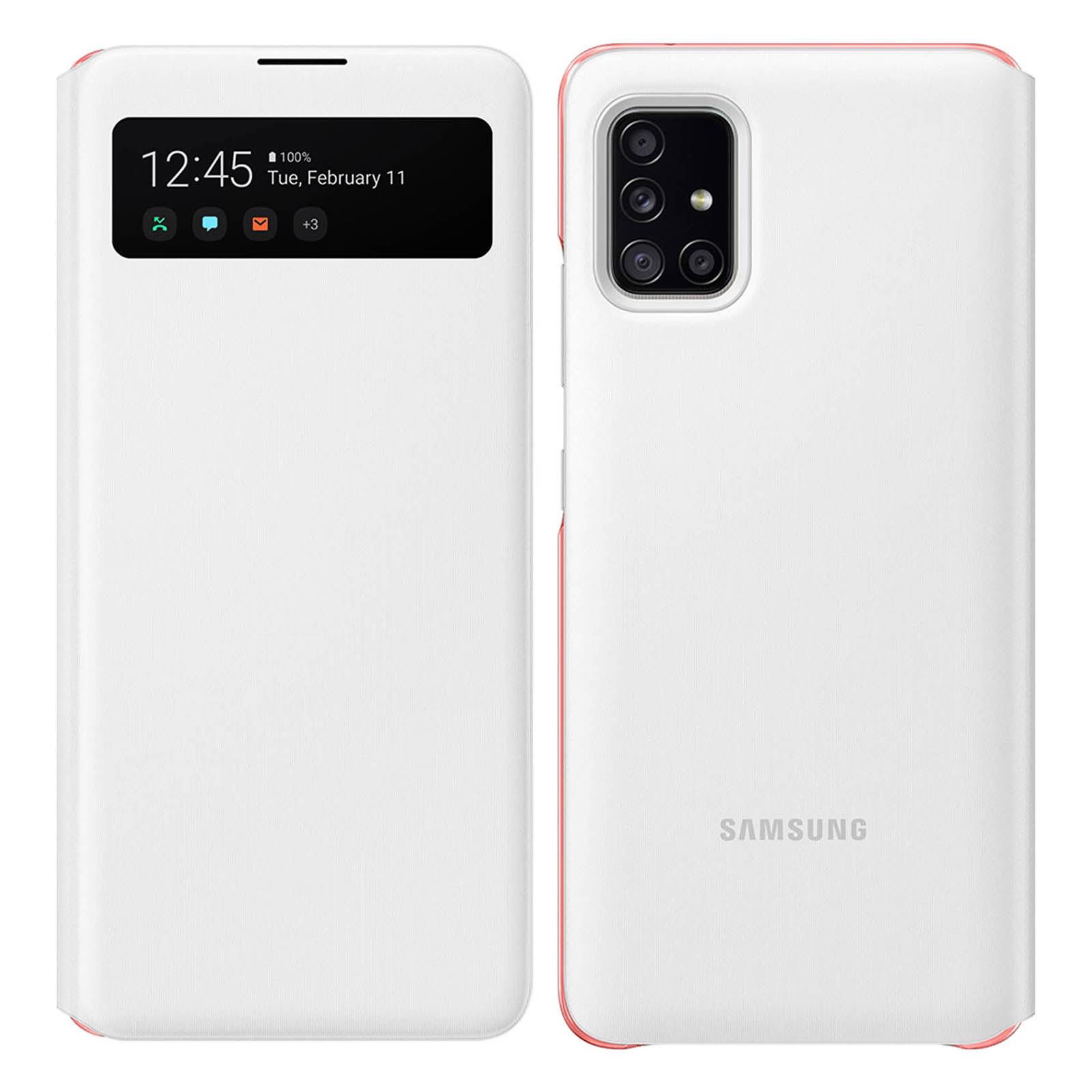 SAMSUNG S-View Wallet Cover 5G, Series, A51 Samsung, Weiß Samsung Galaxy Bookcover