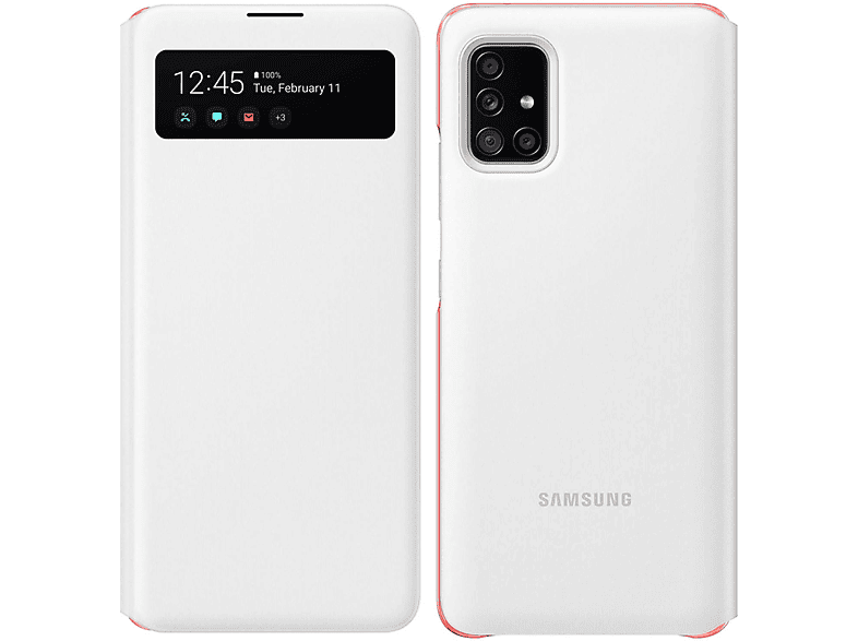 SAMSUNG S-View Wallet Cover Series, A51 5G, Samsung, Weiß Bookcover, Samsung Galaxy