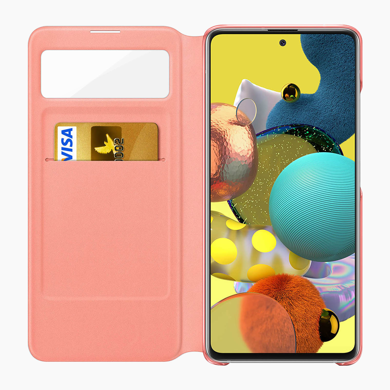 SAMSUNG S-View Wallet Cover Galaxy A51 Samsung, Weiß Samsung 5G, Bookcover, Series