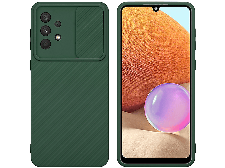 A32 Bonbon Samsung, Galaxy 4G, Grün mit Hülle Kameraschutz, Backcover, CADORABO