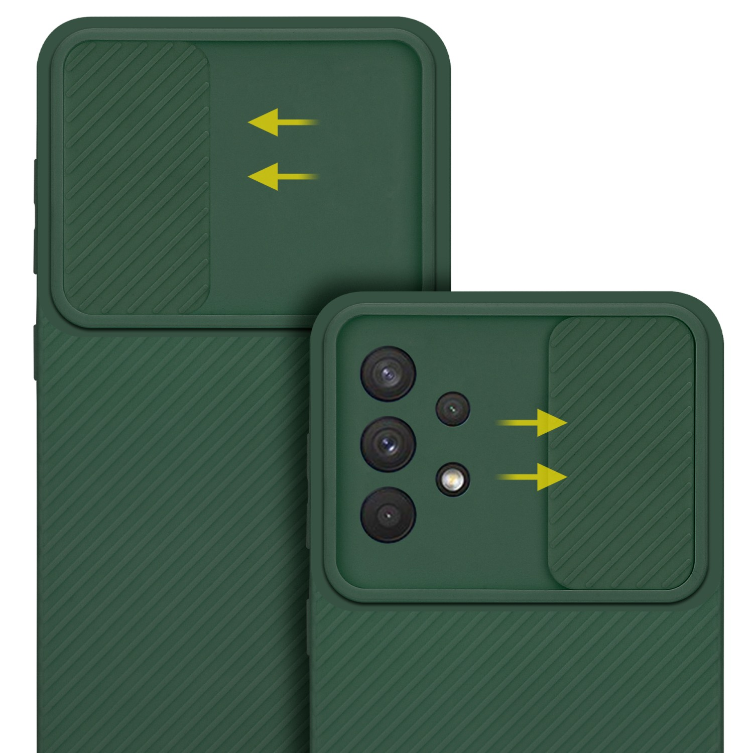 A32 Bonbon Samsung, Galaxy 4G, Grün mit Hülle Kameraschutz, Backcover, CADORABO