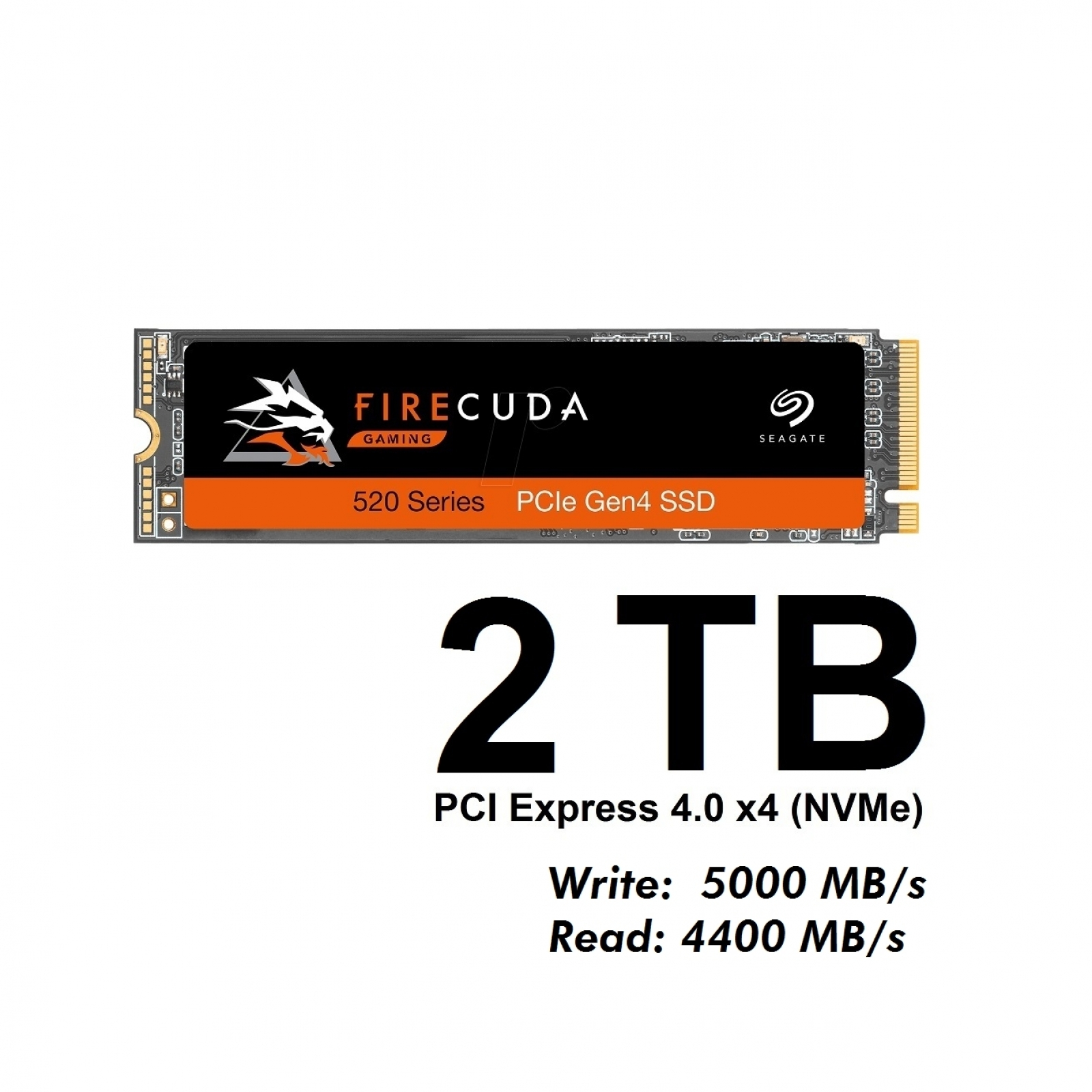 SSD, M.2, 520, intern FIRECUDA 2 TB, 2 TB, SEAGATE
