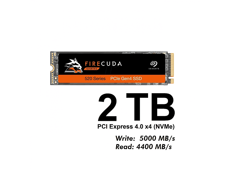 SEAGATE FIRECUDA 520, 2 TB, M.2, 2 TB, SSD, intern