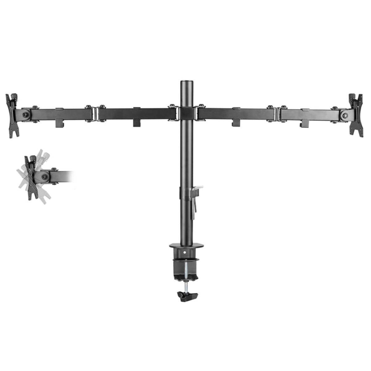 whitesmoke Tischhalterung 8KG, FPMA-D550D Tischhalterungen, (für Dual max. 100x100mm) Monitor VESA Displays 75x75, 2 NEOMOUNTS Zoll, 10-32