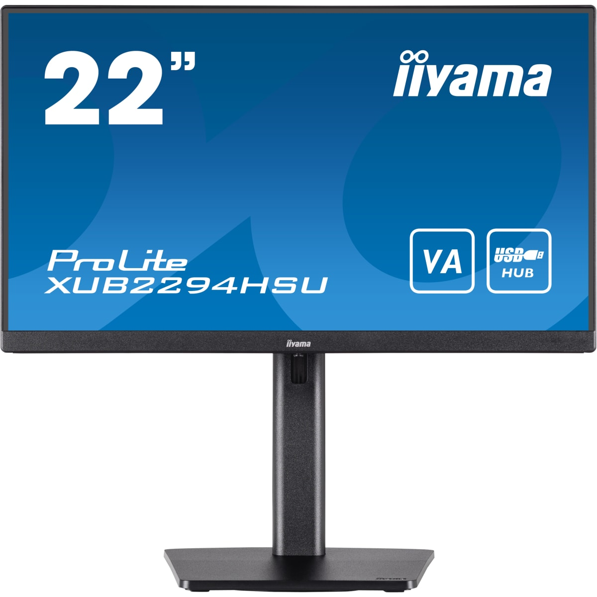 Monitor Gaming - ProLite XUB2294HSU-B2 IIYAMA, 21,5 ", Full-HD, 1 ms, 1x HDMI input, 1x DisplayPort input, 1x Headphone output, 2x USB-A-3.2 Gen 1, Negro