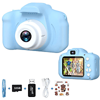 KINSI Kompaktkameras, Multifunktionale Kamera für Kinder Kinderkamera Blaue DSLR-Kamera, , LCD