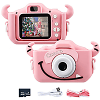KINSI Kompaktkameras, 20 Megapixel Kinderkamera Rosa Kinderkamera, , LCD