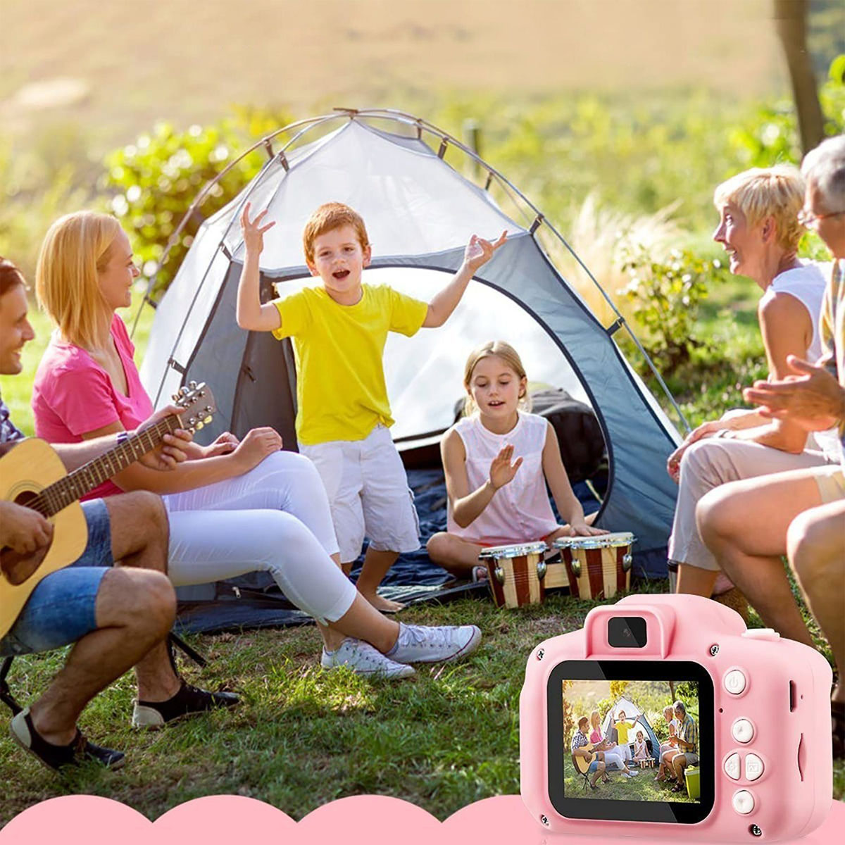 Kinderkamera, LCD Kinderkamera Kinderkamera, KINSI Megapixel, Kamera,Kreative Kinder Rosa 32GB 20