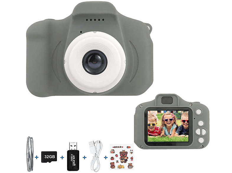 Kinder Multifunktionale DSLR-Kamera, KINSI Kamera, Kamera Kinderkamera Kompaktkameras, Schwarze LCD