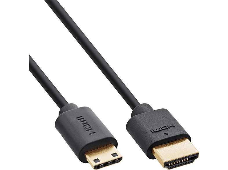 INLINE InLine® HDMI / (Mini), HDMI Slim C 8K4K, Kabel, A Ultra Speed Stecker High