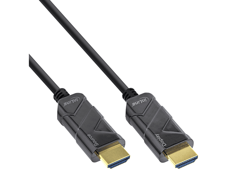 INLINE InLine® HDMI AOC Kabel, Ultra High Speed 8K4K, schwarz, 80m