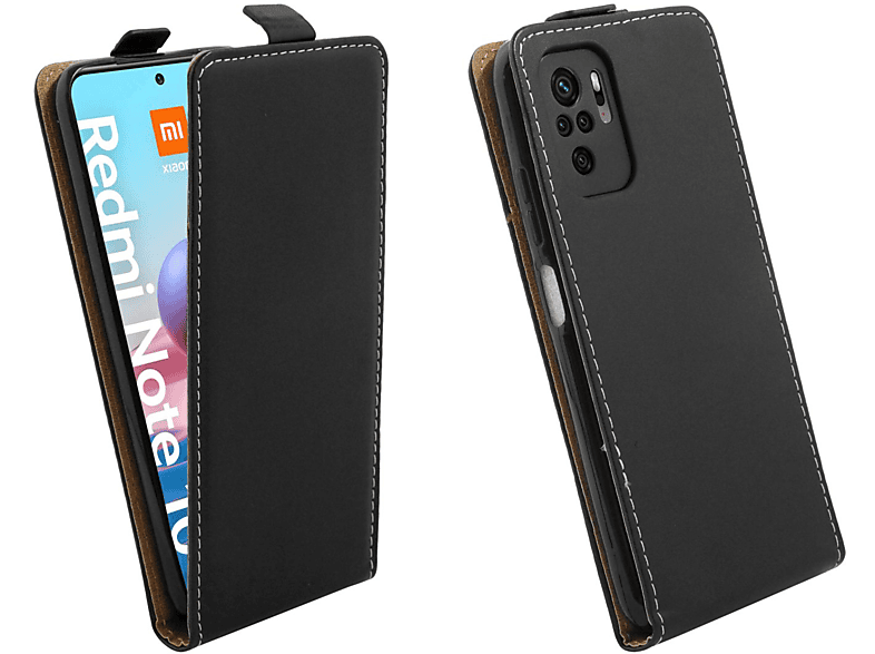 COFI Flip Case Hülle, Flip Cover, Xiaomi, Redmi Note 10 5G, Schwarz