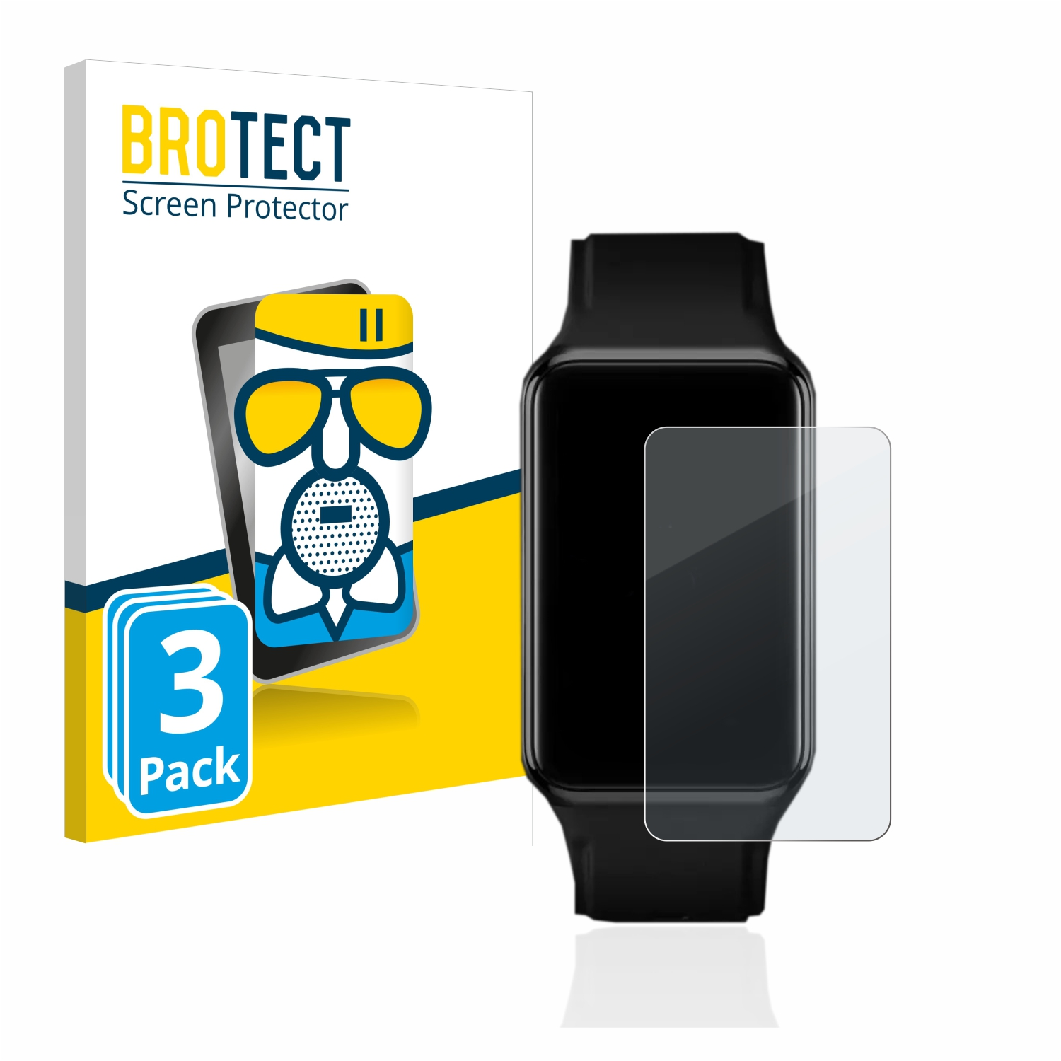 3x BROTECT Schutzfolie(für Free) Oppo matte Watch Airglass