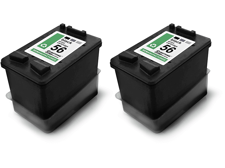 EUROTONE PSC1110 2xBK Ink (HP Cartridge 56 / Schwarz C6656AE)