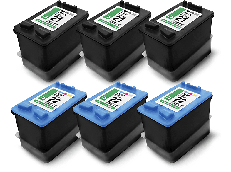 EUROTONE PSC1402 6er Set Ink Cartridge Mehrfarbig (HP 22XL / C9352CE 21XL / C9351CE)