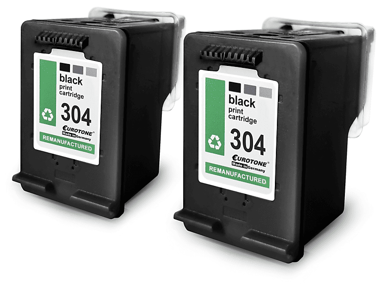 DeskJet (HP 3720 Ink / 304XL) EUROTONE 2xBK Schwarz Cartridge N9K08AE