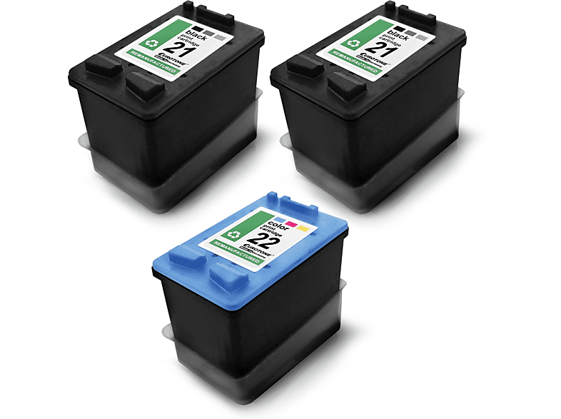 EUROTONE PSC1402 / Cartridge Mehrfarbig 22XL 3er C9352CE (HP / C9351CE) Set 21XL Ink