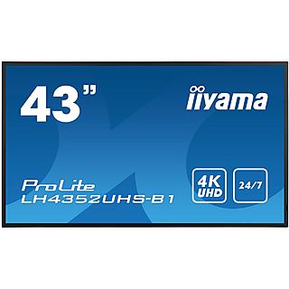 Monitor - IIIYAMA ProLite LH4352UHS-B1, 43 ", UHD 4K, 8 ms, Negro