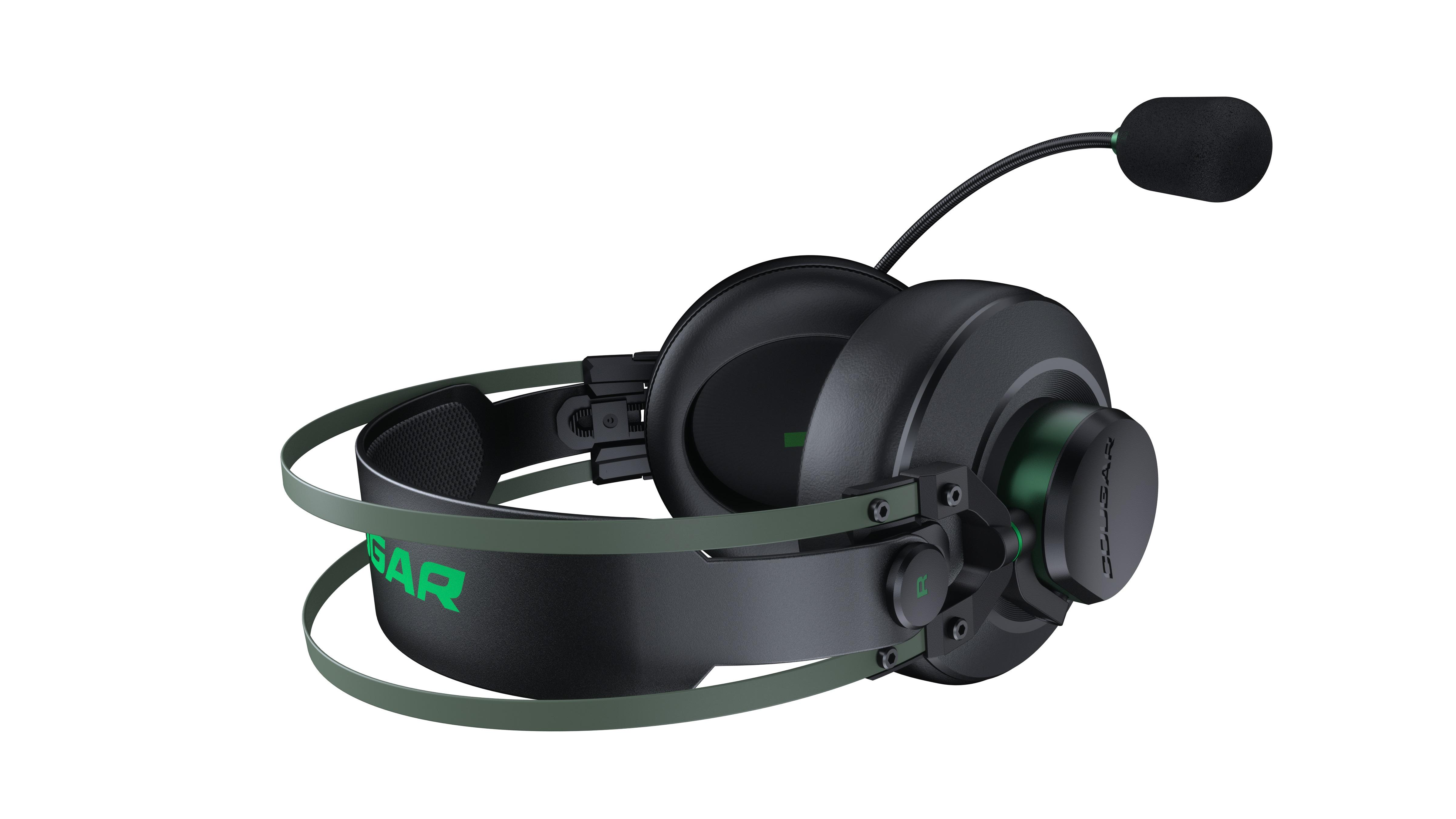 VM410 Over-ear XB, schwarz-grün Gaming Headset COUGAR