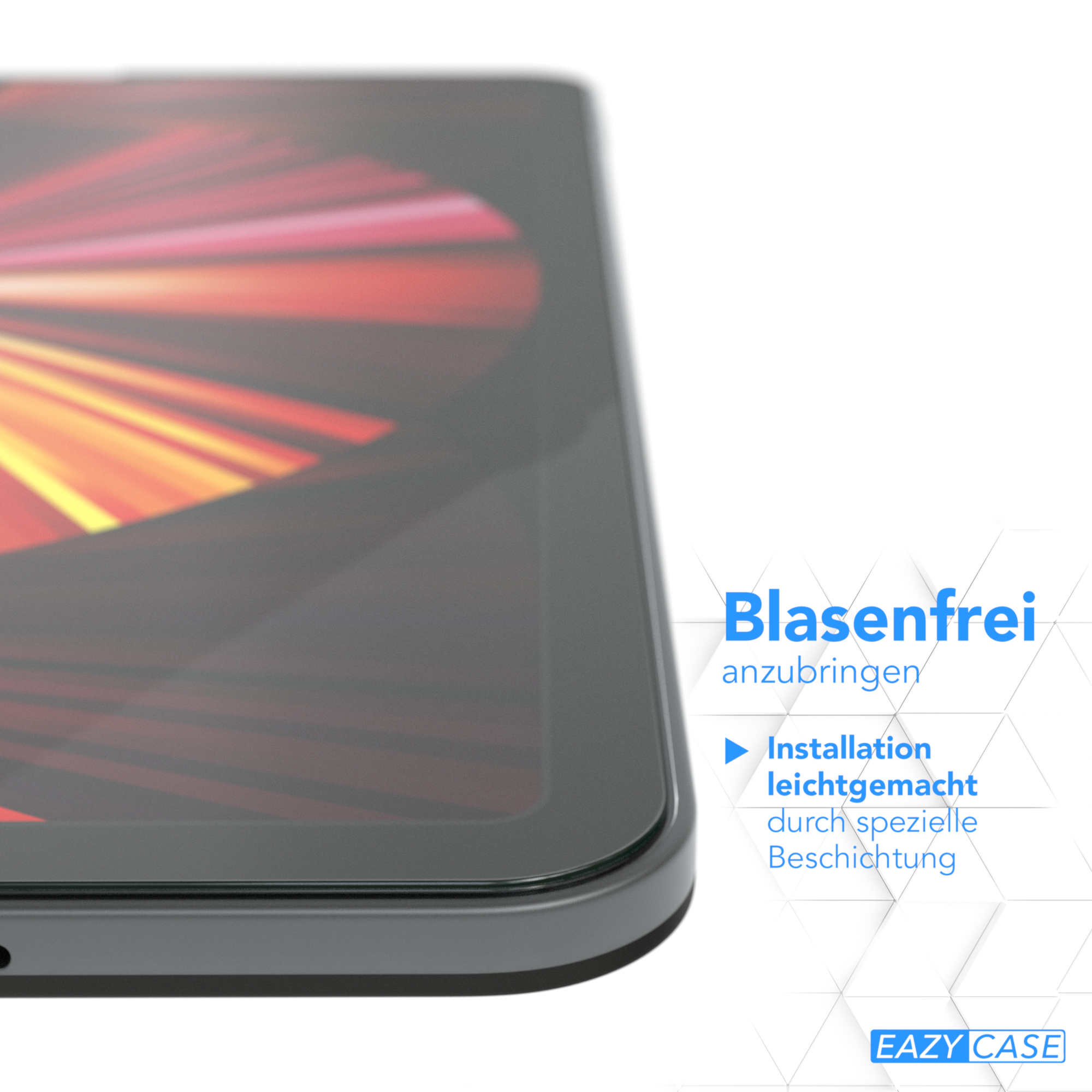 EAZY CASE Schutzfolie für iPad Apple Glasfolie 2021) Display Pro 11\