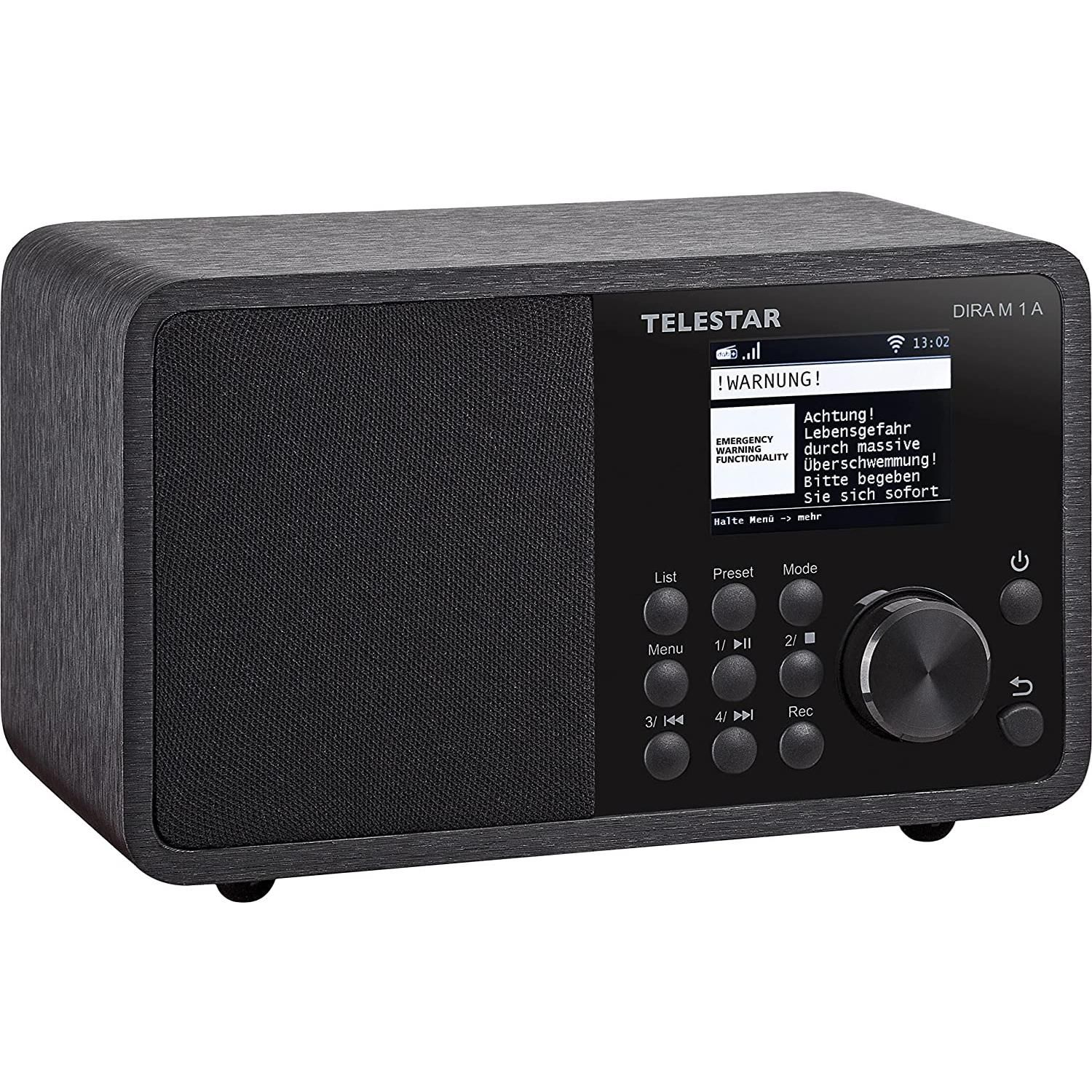 TELESTAR DIRA Bluetooth, DAB+/UKW Internet EWF 1 Internetradio, Radio, FM, M schwarz mobil portables DAB, UKW, A DAB+, DAB+, AM, Radio