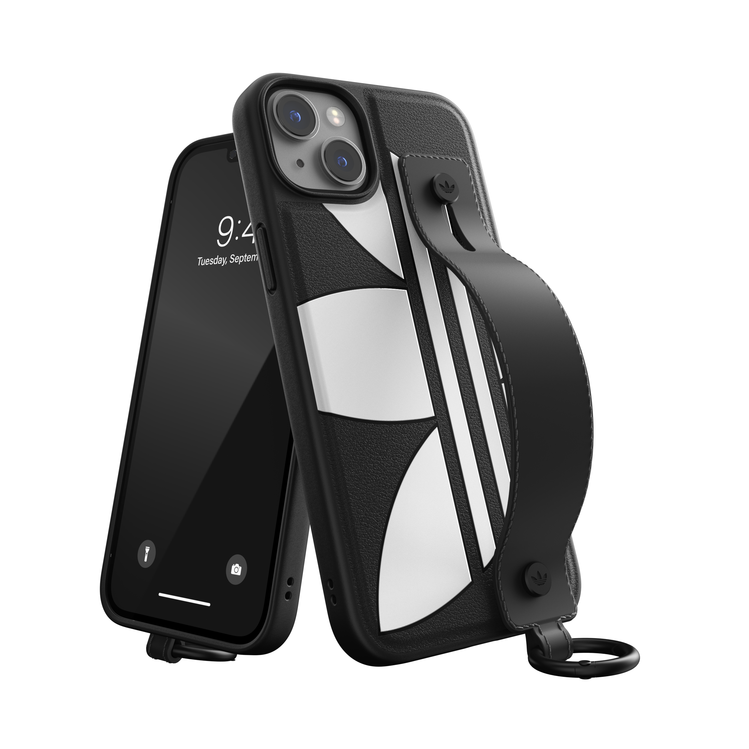 ADIDAS handstrap case new, IPHONE PLUS, Backcover, BLACK 14 APPLE