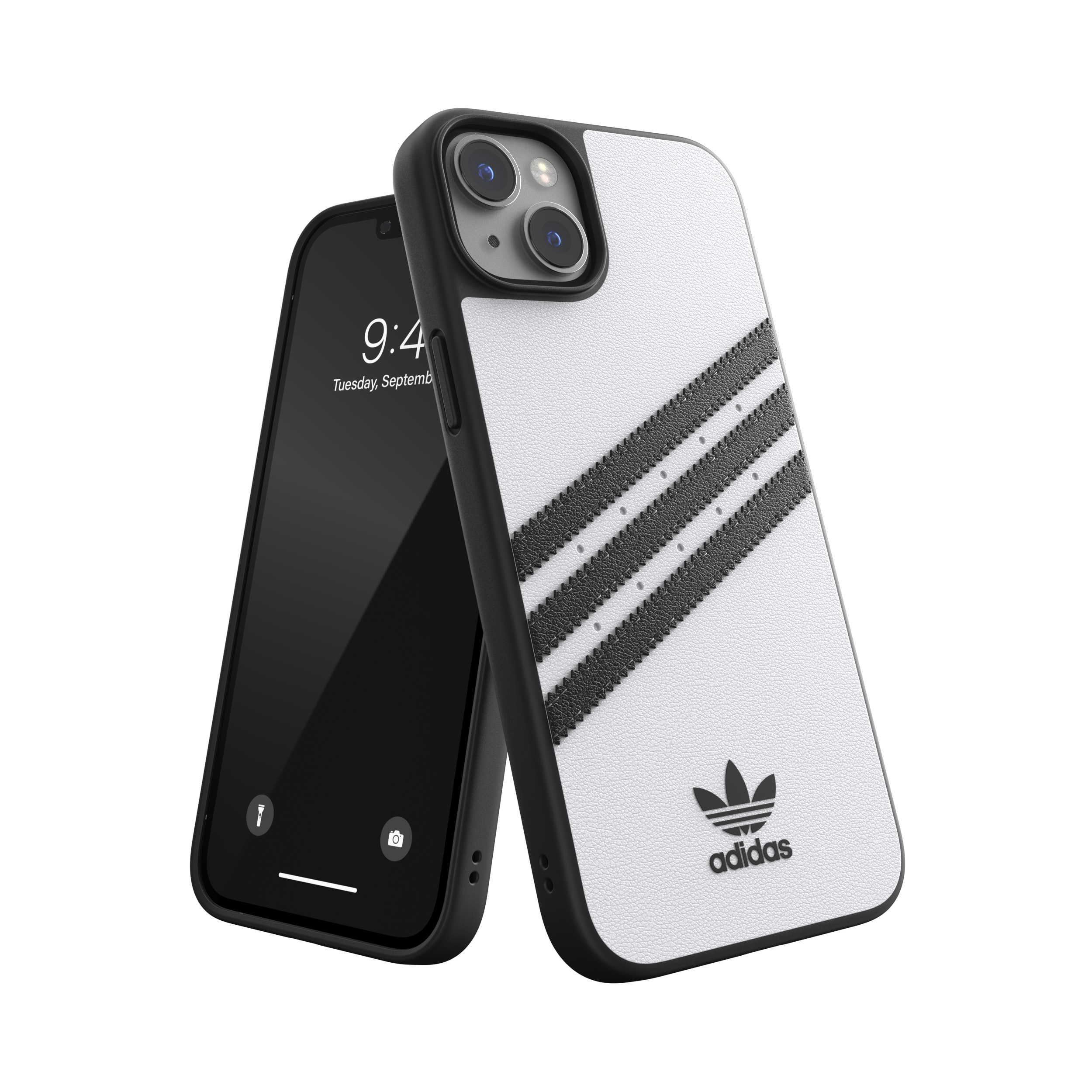 Case APPLE, PLUS, Moulded ADIDAS PU, Backcover, 14 IPHONE WHITE