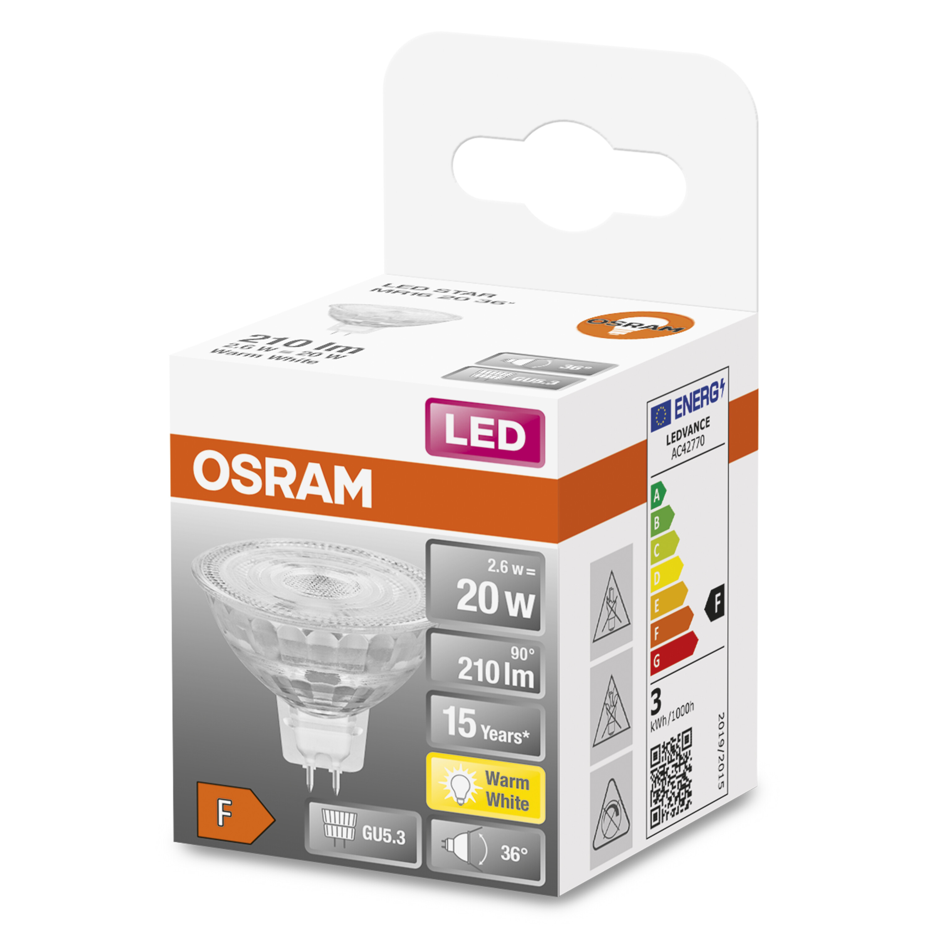 OSRAM  LED STAR MR16 LED 12 Lampe Kaltweiß V