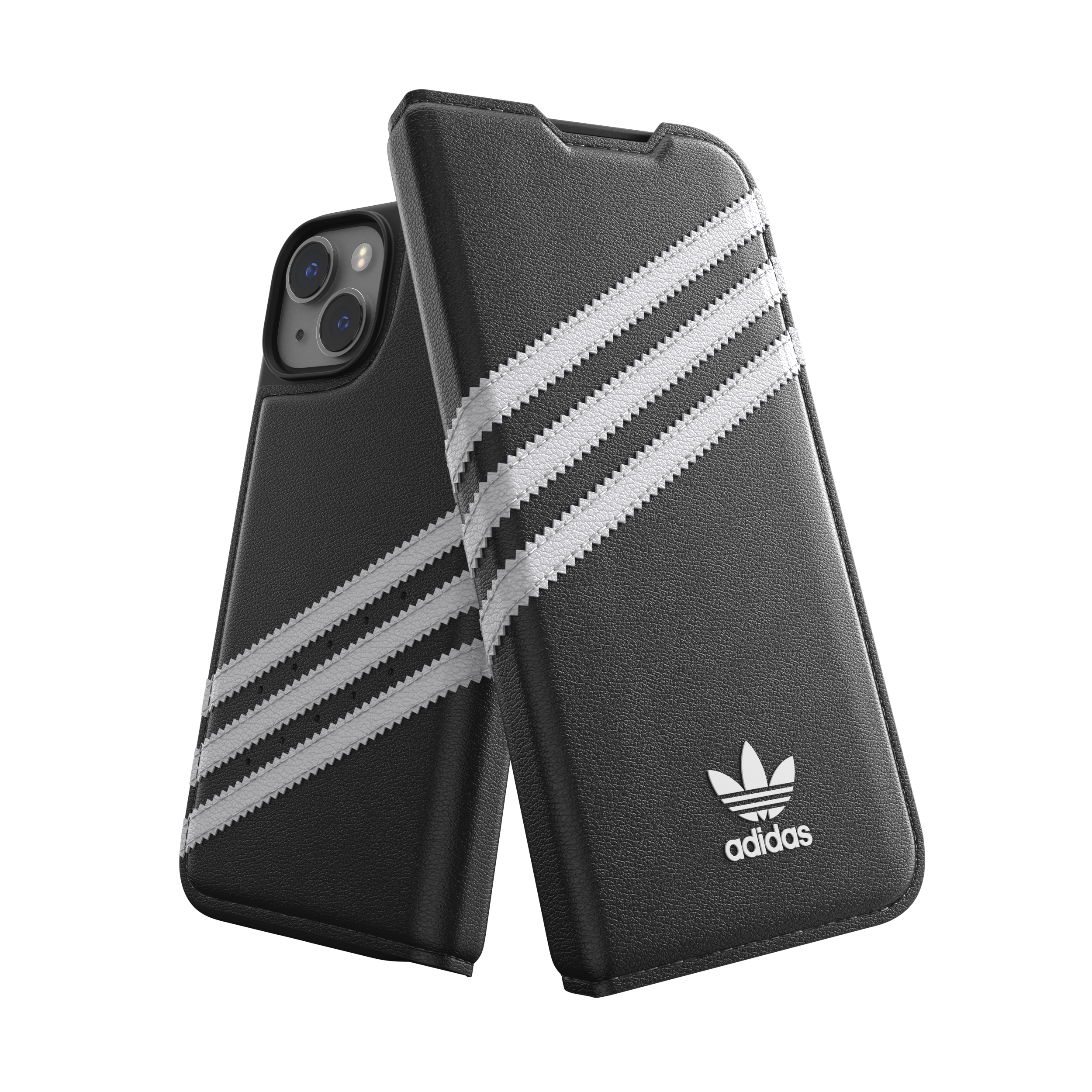 Backcover, 14, PU, Booklet ADIDAS Case IPHONE APPLE, BLACK