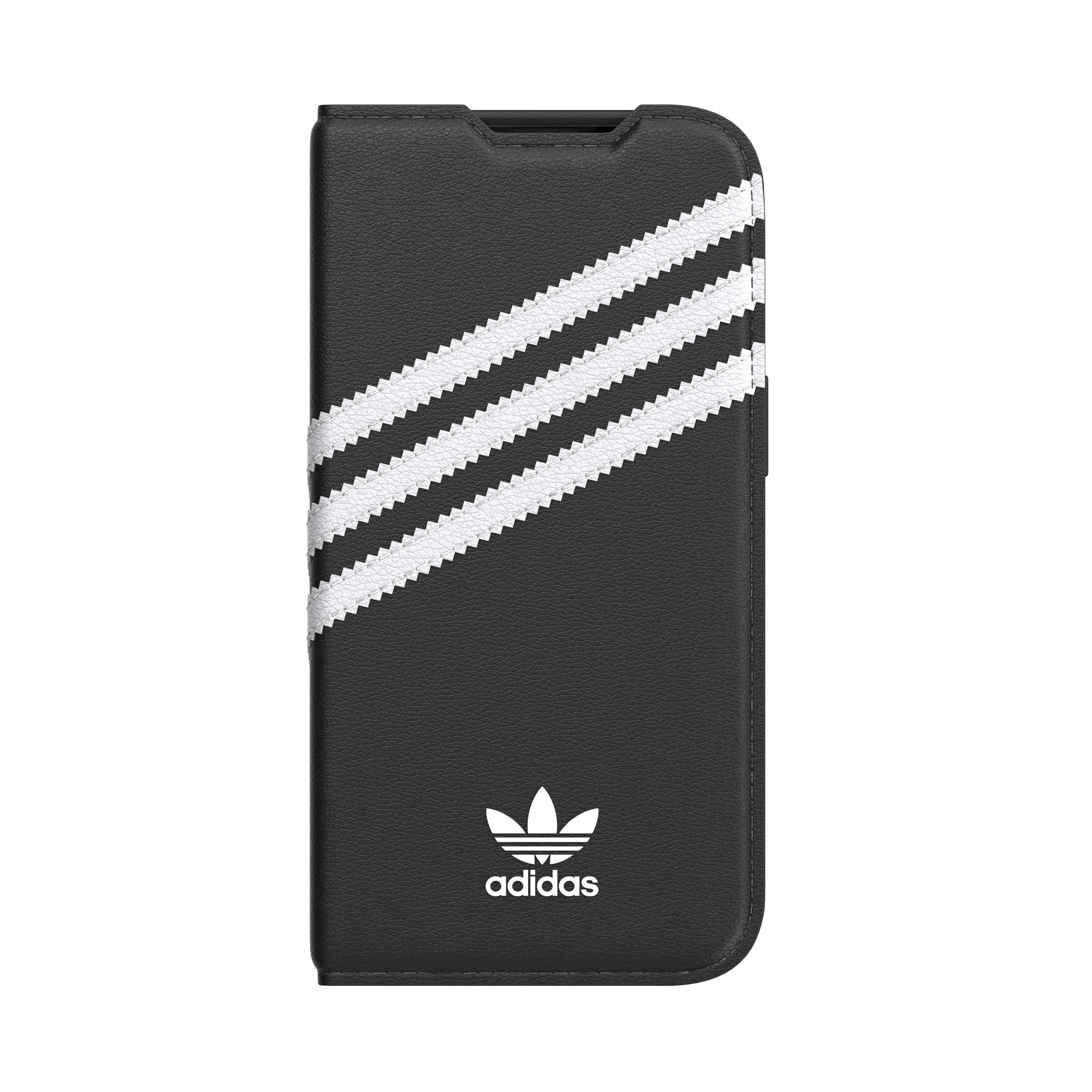 14, Booklet ADIDAS APPLE, BLACK PU, Backcover, IPHONE Case